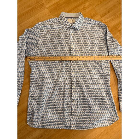 Ted Baker, Men's Button Up, Blue, Size 17, 34/36 - Picture 8 of 8